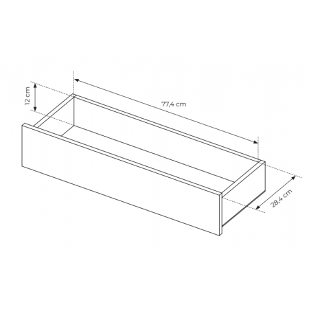 Witryna wysoka 90 cm kaszmir + LED 2-drzwiowa z szufladami LIMA